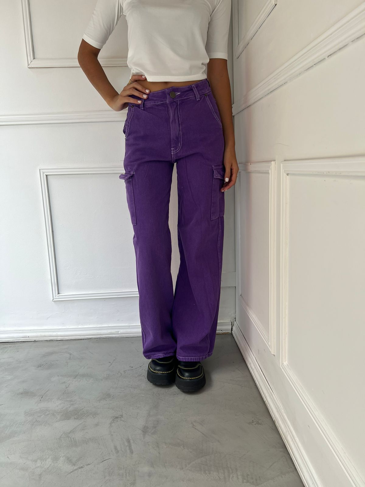 Cargo pant violeta