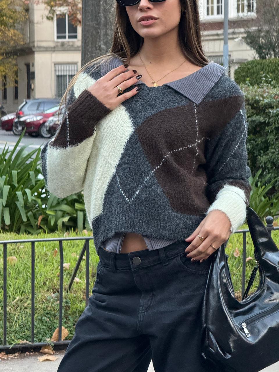 Sweater rombo Zara - Imagen 3