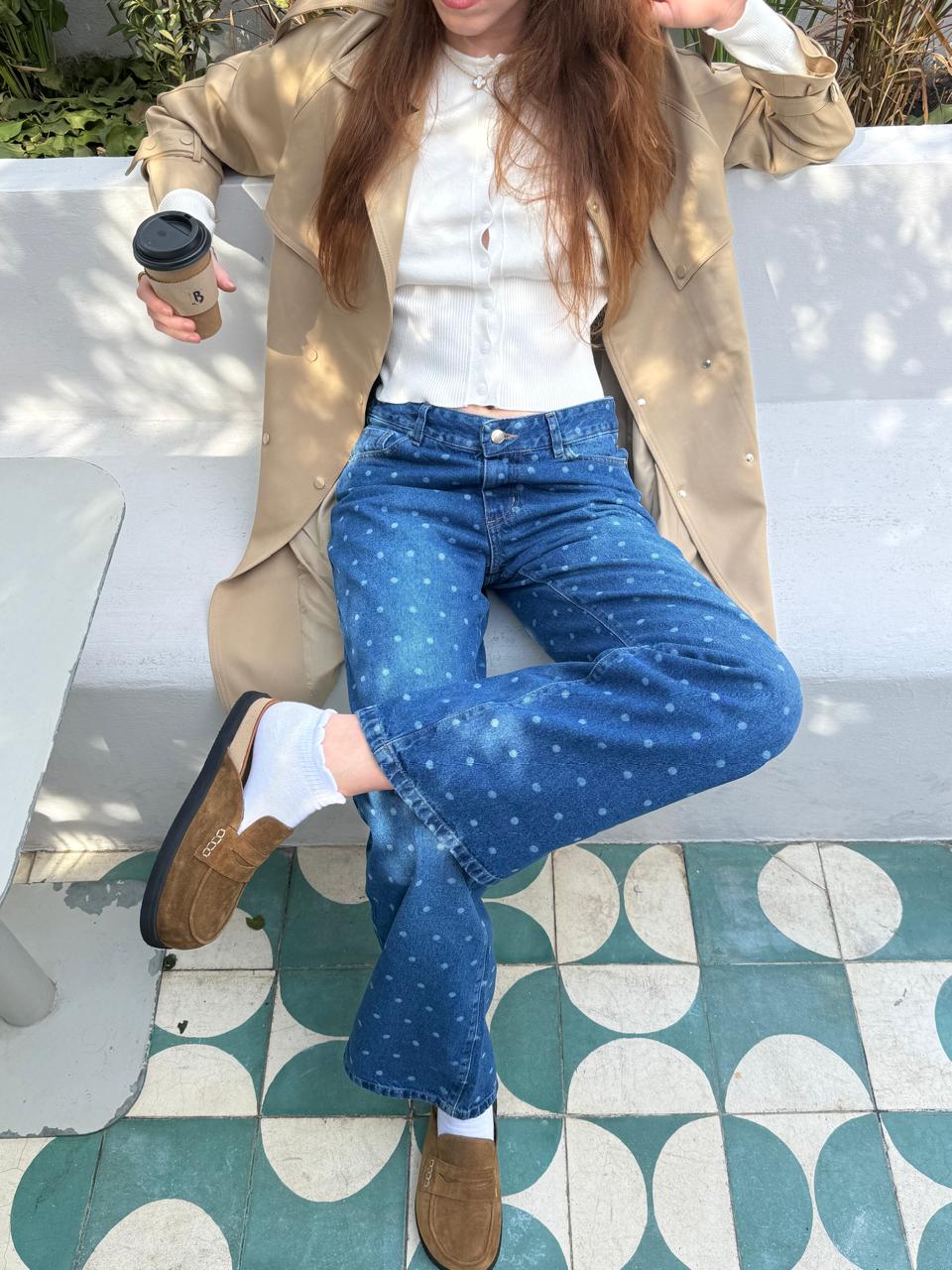 Jeans tiro bajo wide leg Lunar - Imagen 4